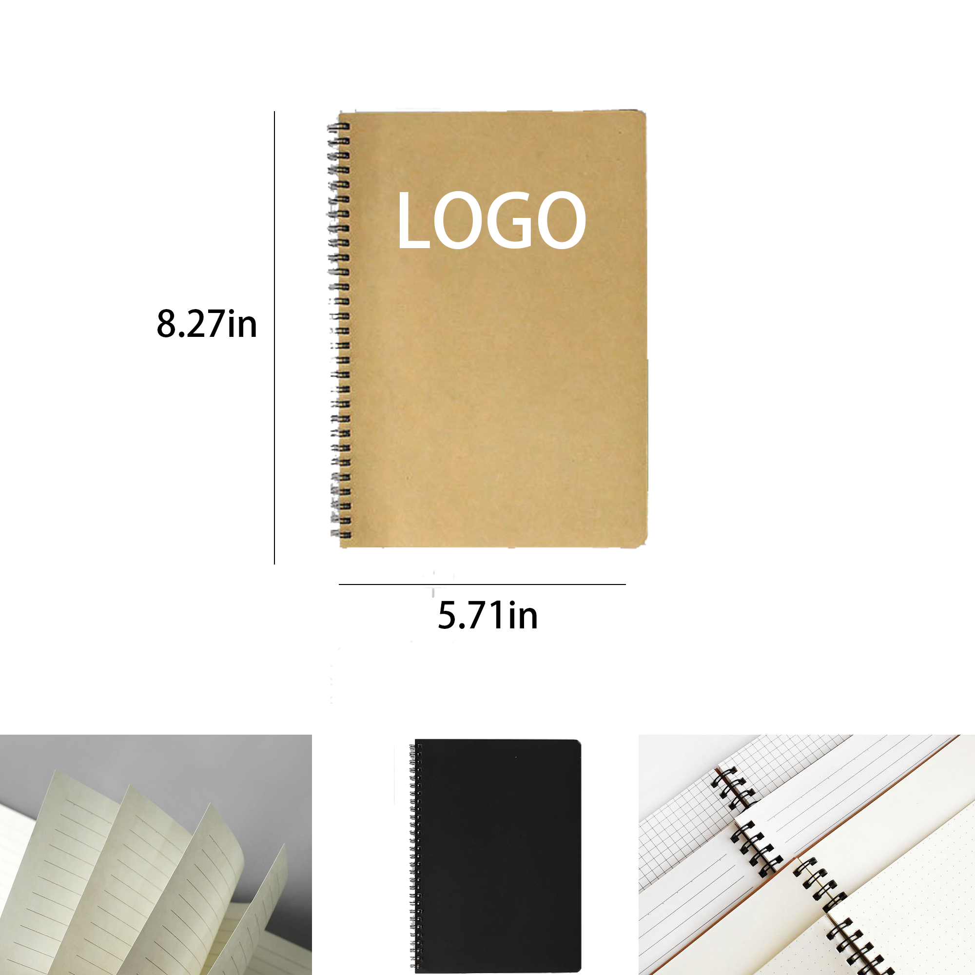 Minimalist Black Spiral Doodle Notebook 2