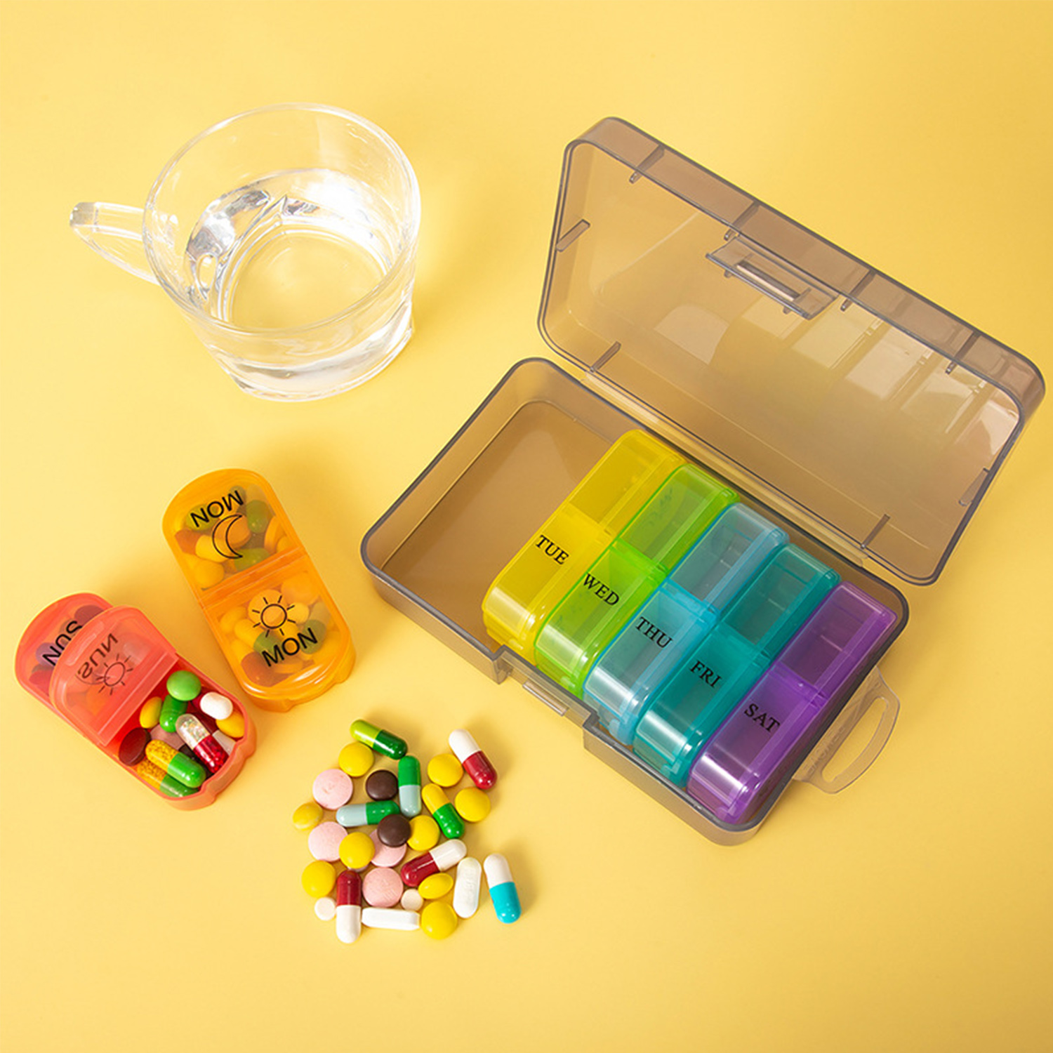 BPA Free Weekly Travel Pill Box Organizer 5