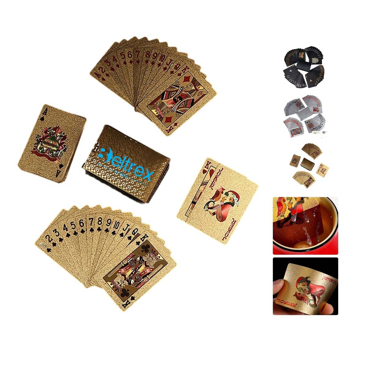 Durable Gold Color Poker Cards with Smooth Surface 4