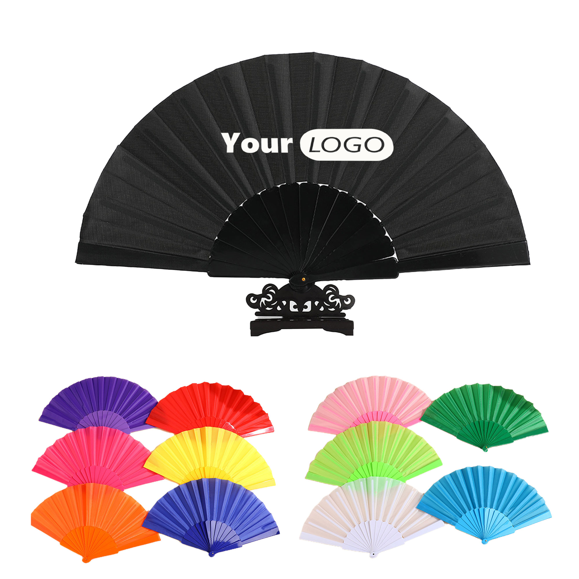 Plastic Hand Held Folding Fan 5