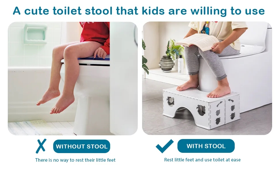 Foldable Toilet Stool with Non Slip Feet 3