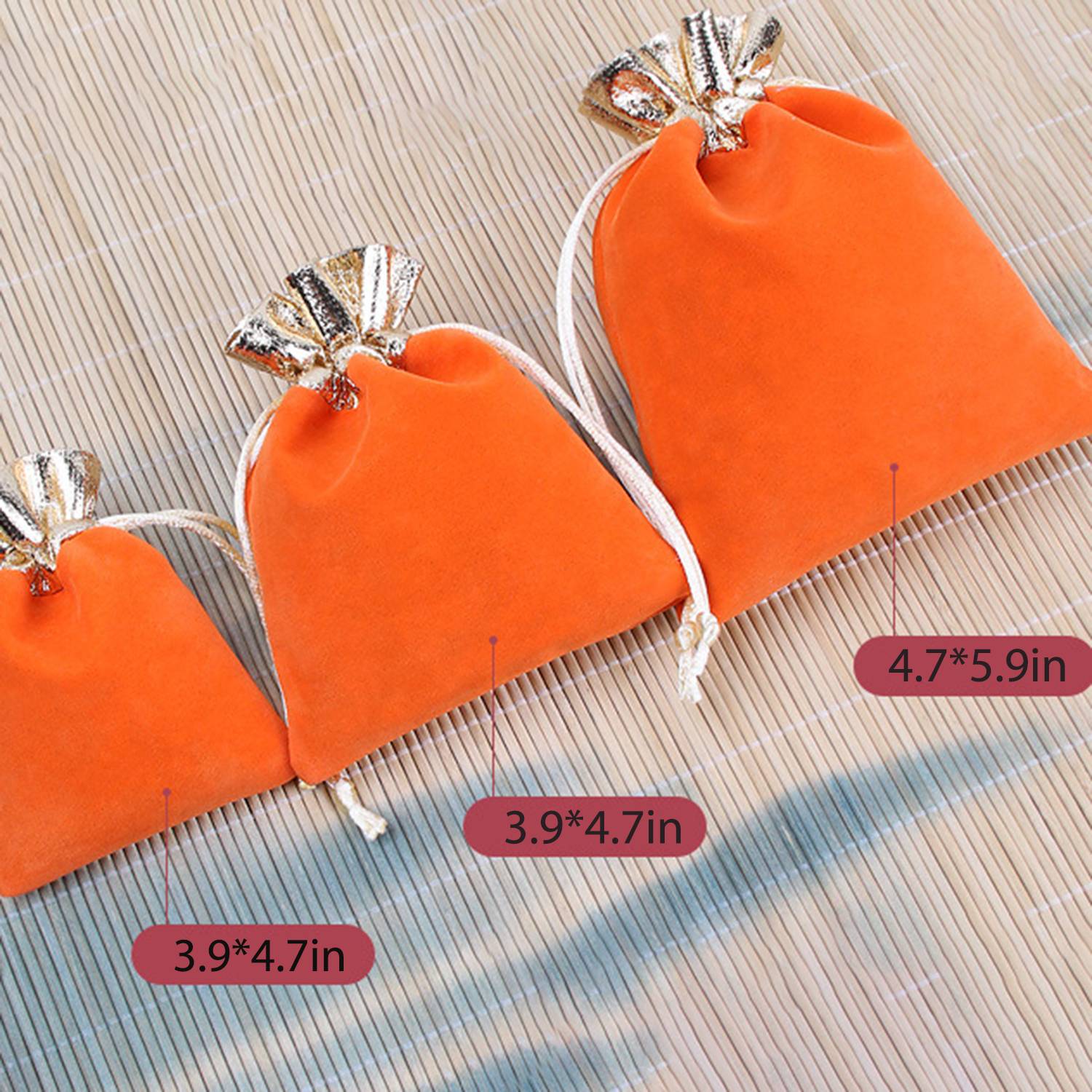 Velvet Two Tone Drawstring Jewelry Pouch 6