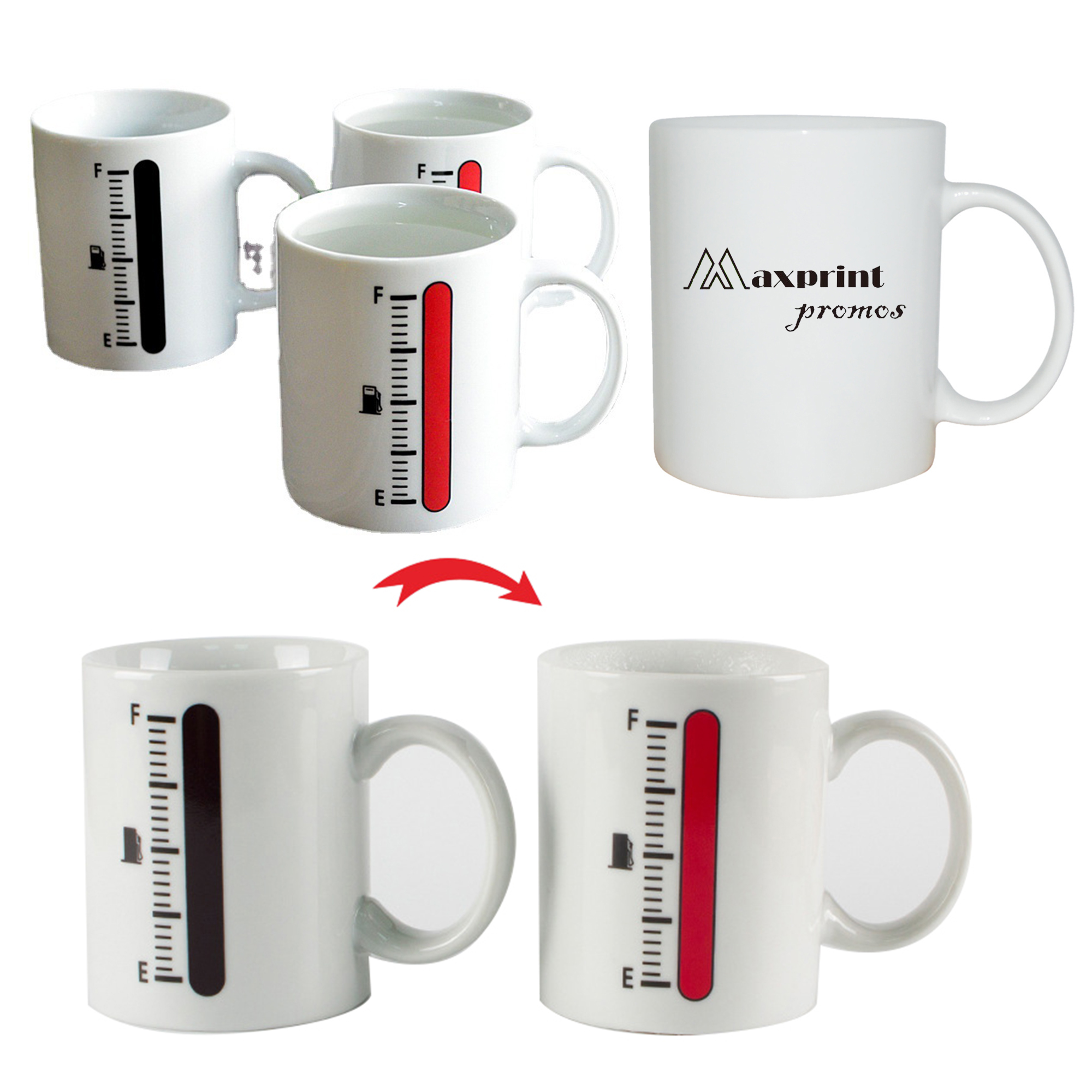 Heat-Activated Color-Changing Ceramic Mug 2