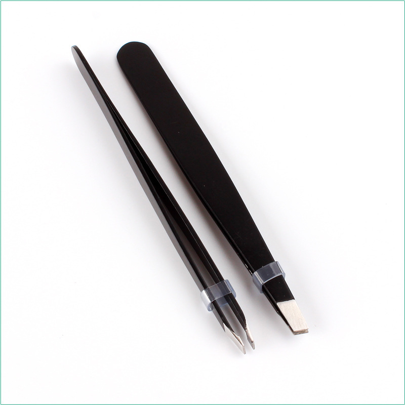 Customized Private Label Stainless Steel Eyelash Eyebrow Tweezer 4