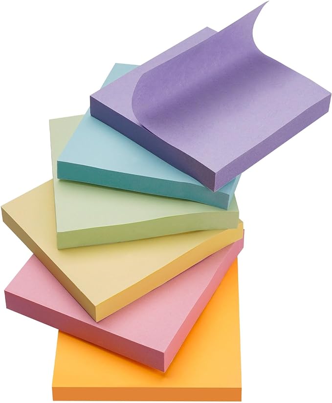 3" X 3" Adhesive Sticky Notepad - 25/50 Sheets 1
