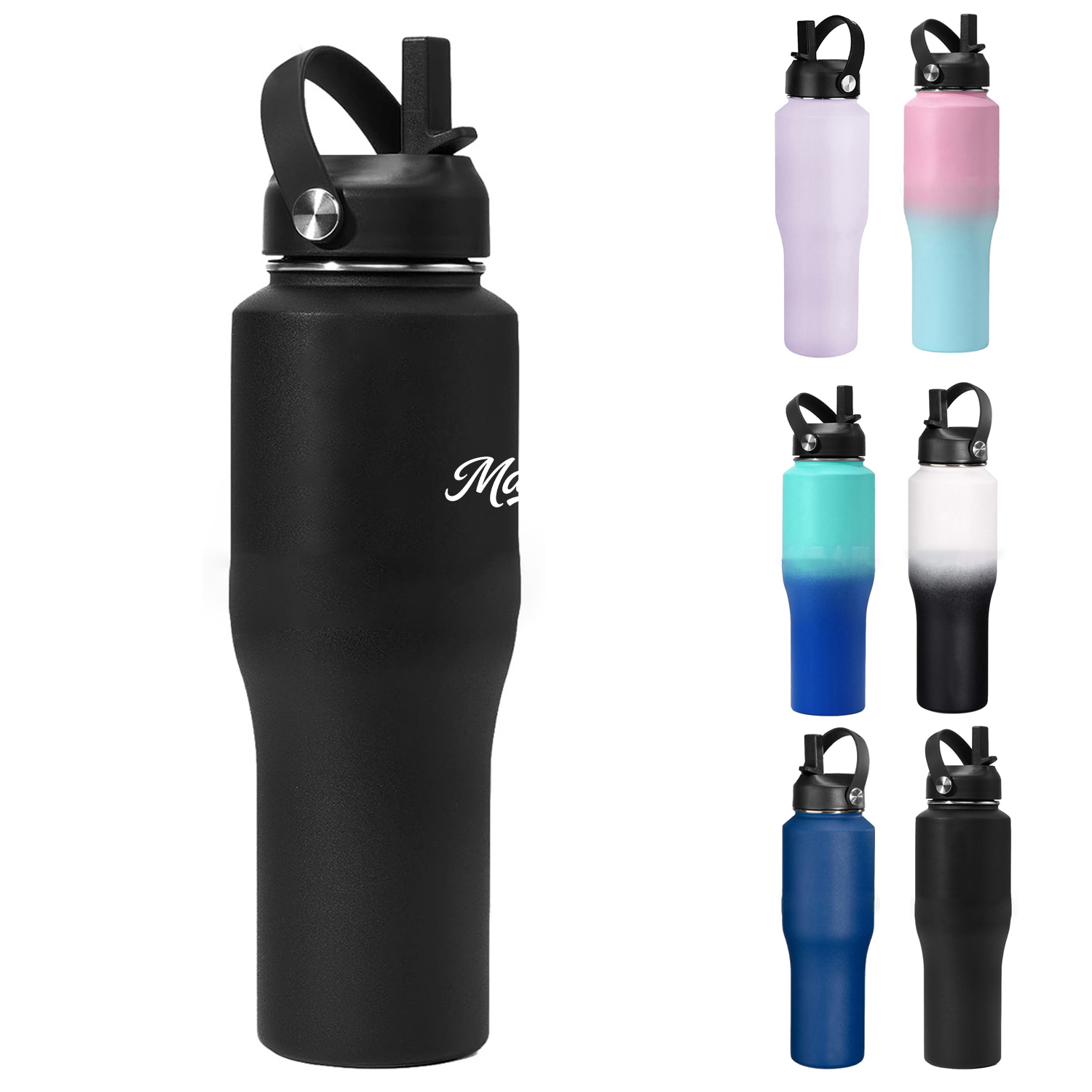 32oz Stainless Steel Insulated Water Bottle, custom water bottle with logo imprint 1