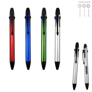 3 Color Ink Metal Pen With Stylus 2