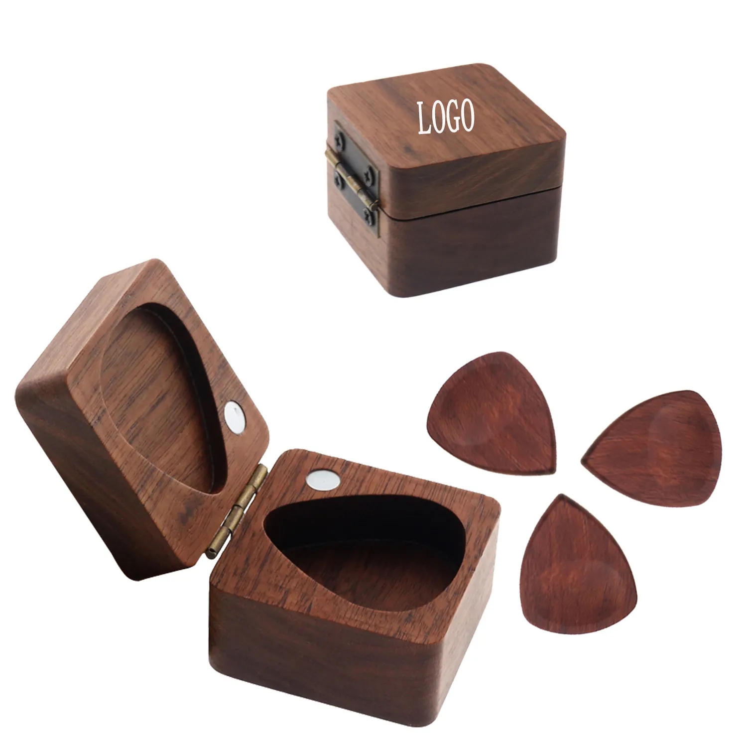 Wooden Guitar Pick Box 3