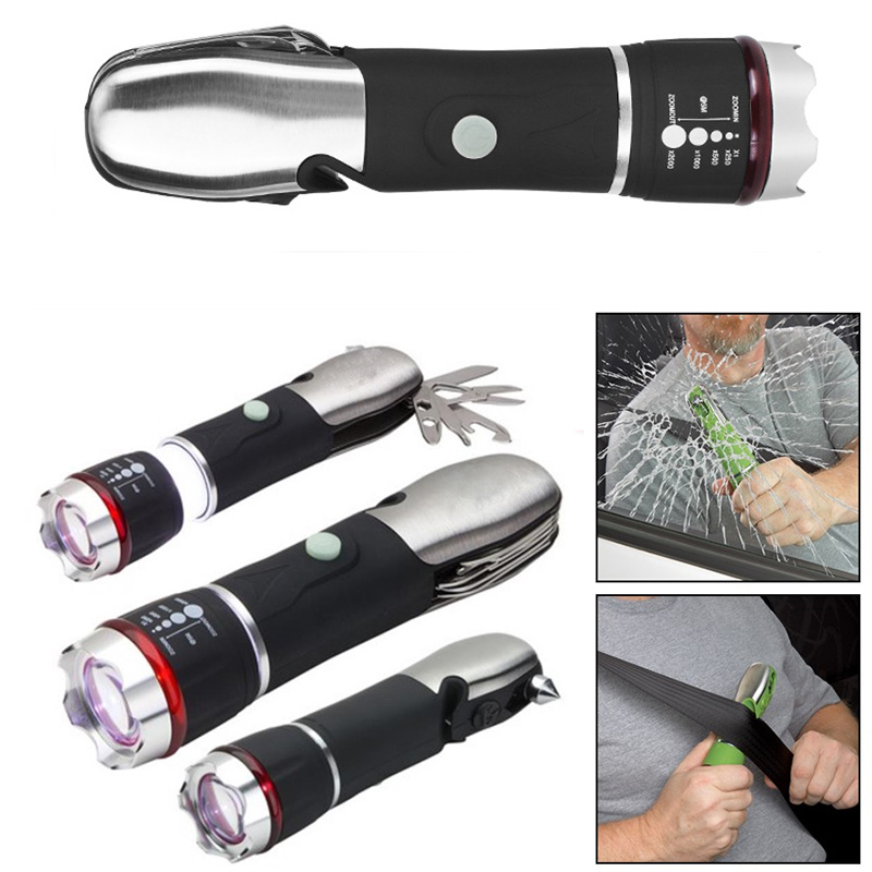 Aluminium Alloy Flashlight with knife Multi-Tool 1