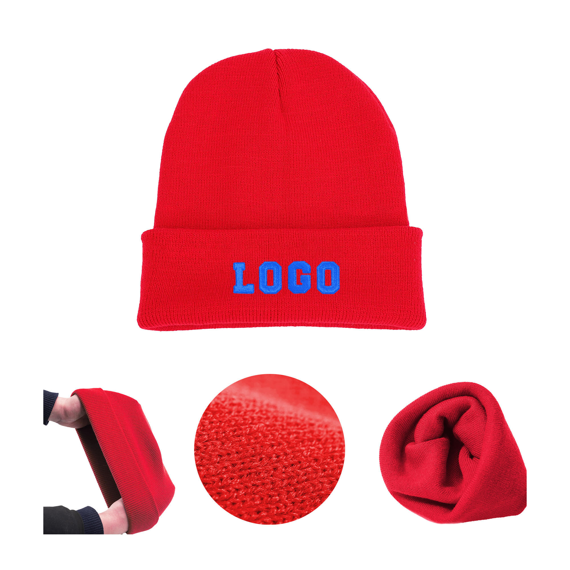 Acrylic Knitted Beanie Hat Cap 2