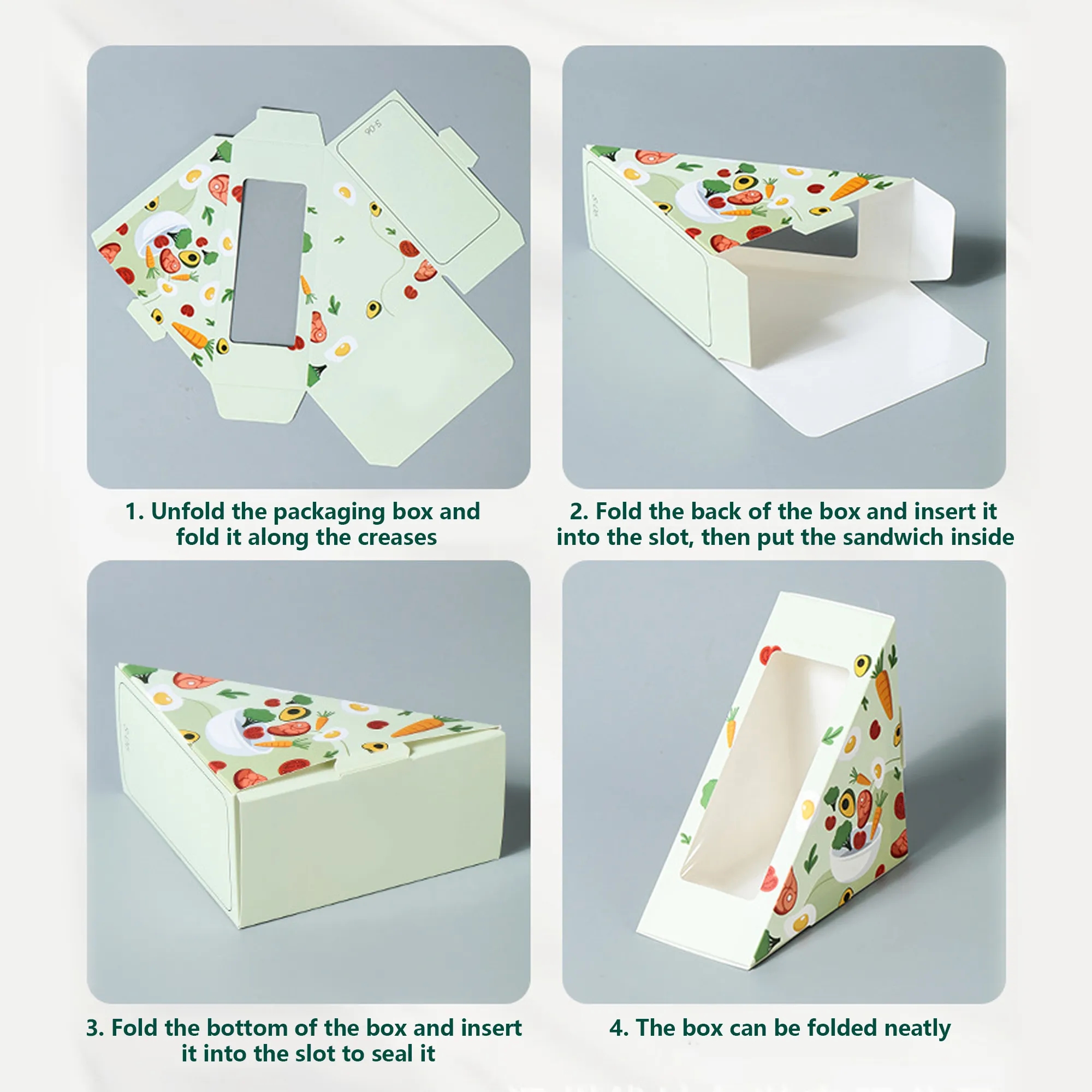 Triangular Sandwich Box With Plastic Window 6