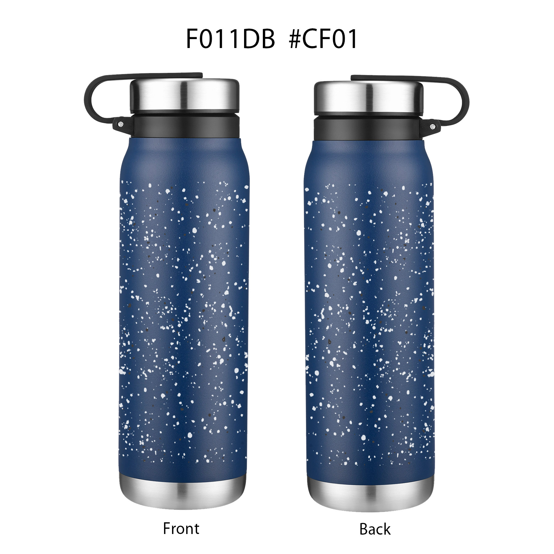 20 oz. Speckled Design Stainless Steel Vacuum Water Bottle w/Twist Lid, custom water bottle with logo imprint 3