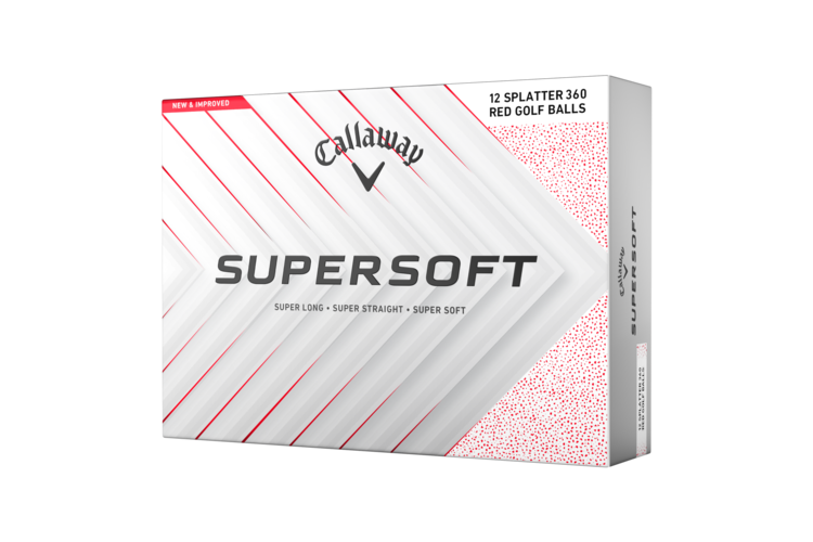 Callaway Supersoft Splatter 360 Golf Balls - Red Splatter 1