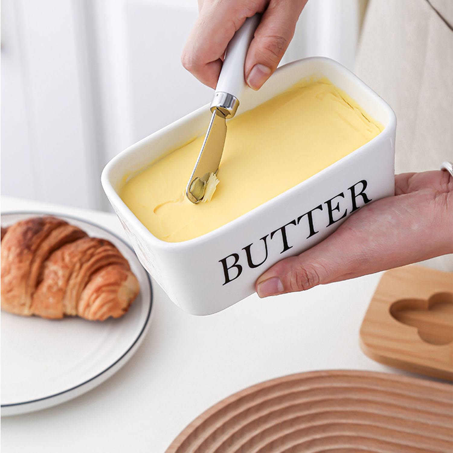 Ceremic Butter Dish with Lid 5