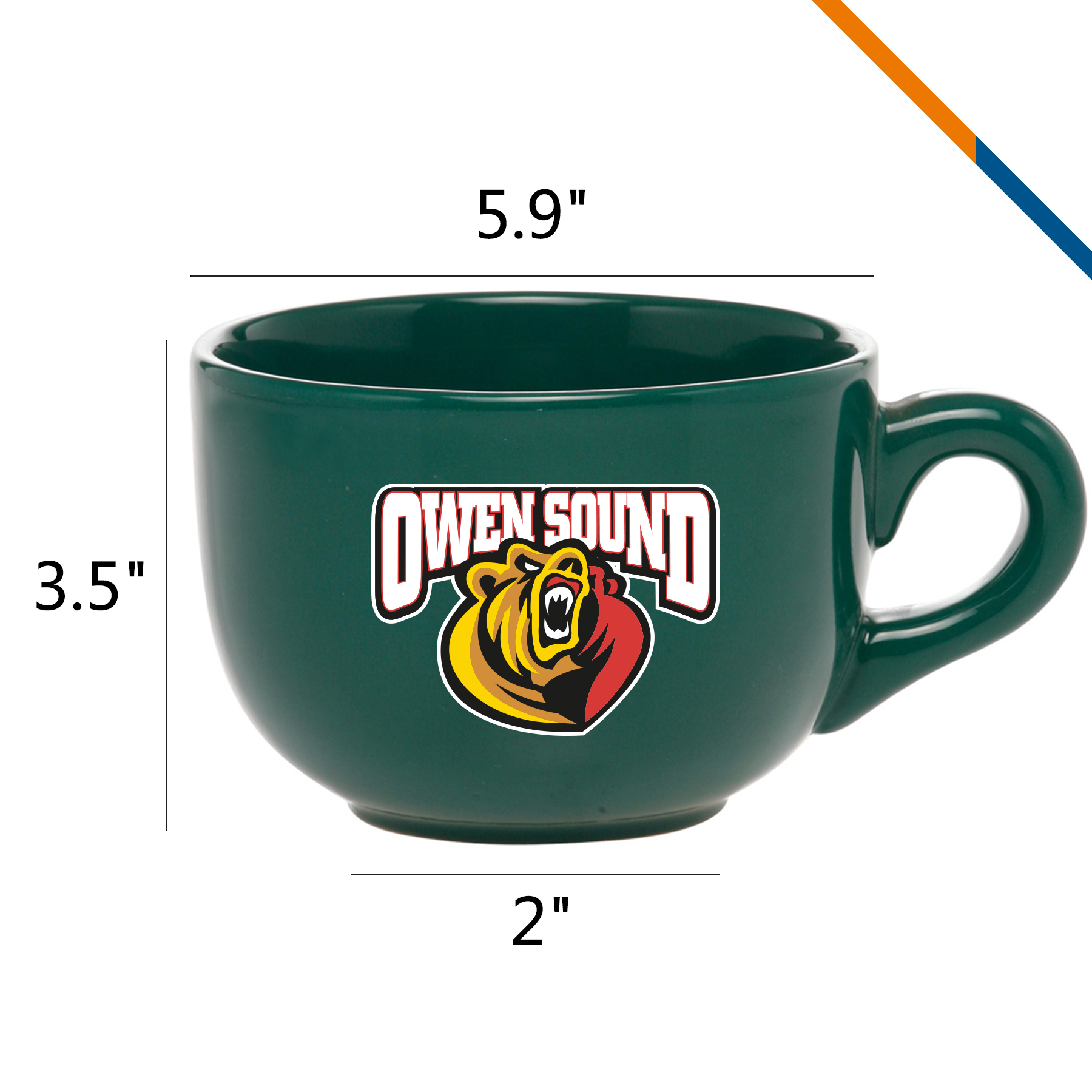 Badio Ceramic Cappuccino Mug - 18 OZ. 4