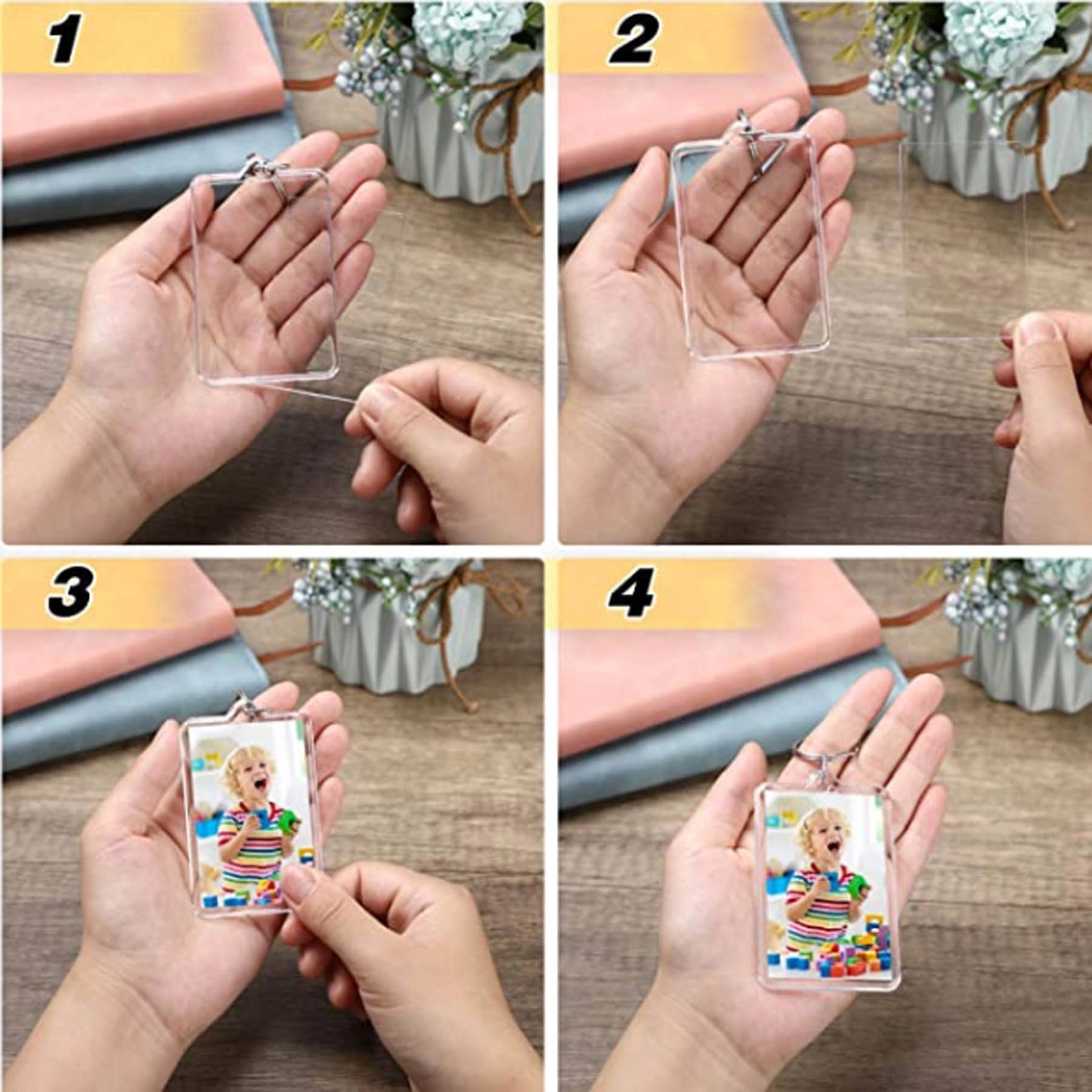 Acrylic Photo Frame Keychain 1