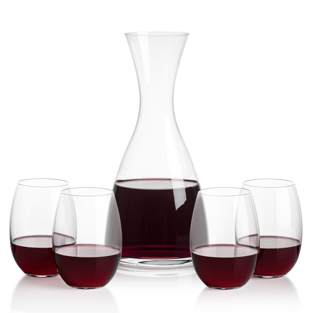 Barham Carafe & Carlita Stemless Wine 6