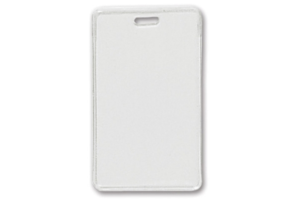 2.64" W x 4.50" H - Vertical Clear Vinyl Badge Holder (Blank) 1