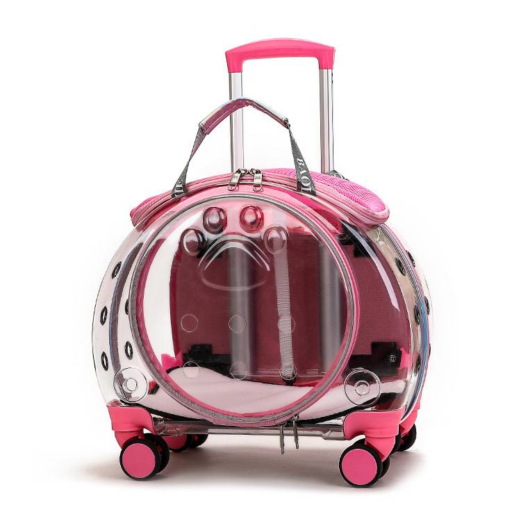 Full Transparent Pet Trolley Box Dog Bag 14