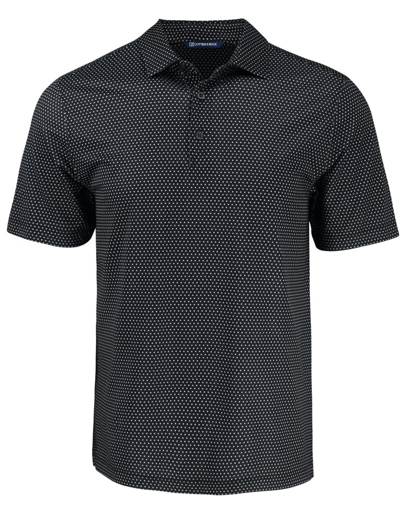 Pike Eco Shadow Check Print Recycled Mens Polo