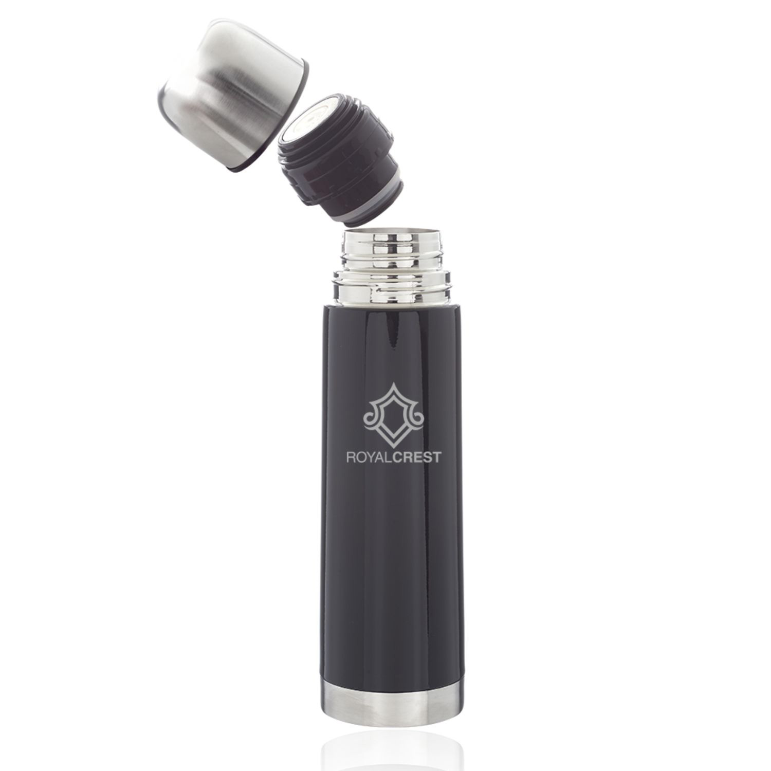 Insulated Vacuum Thermal Flasks Black 17 oz. 2