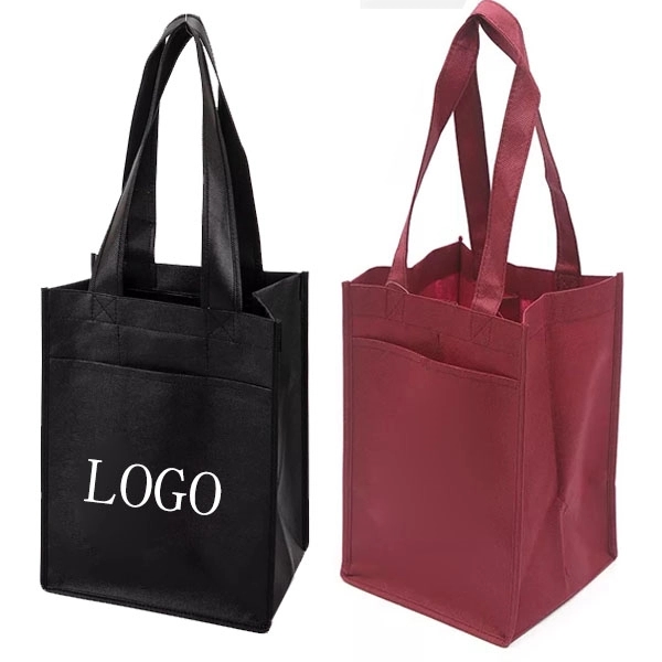 Non-Woven 4 Bottle Wine Tote 2