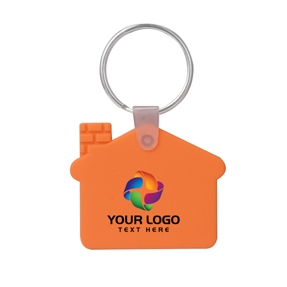 Custom House Shaped Silicone Keychain 7