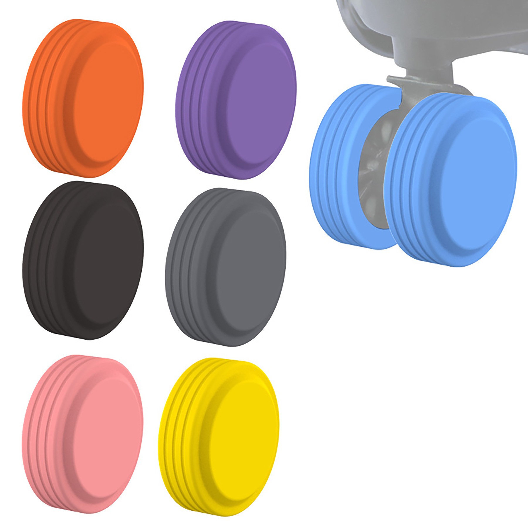 Pack Of 8 All-Inclusive Silicone Luggage Protectors 4