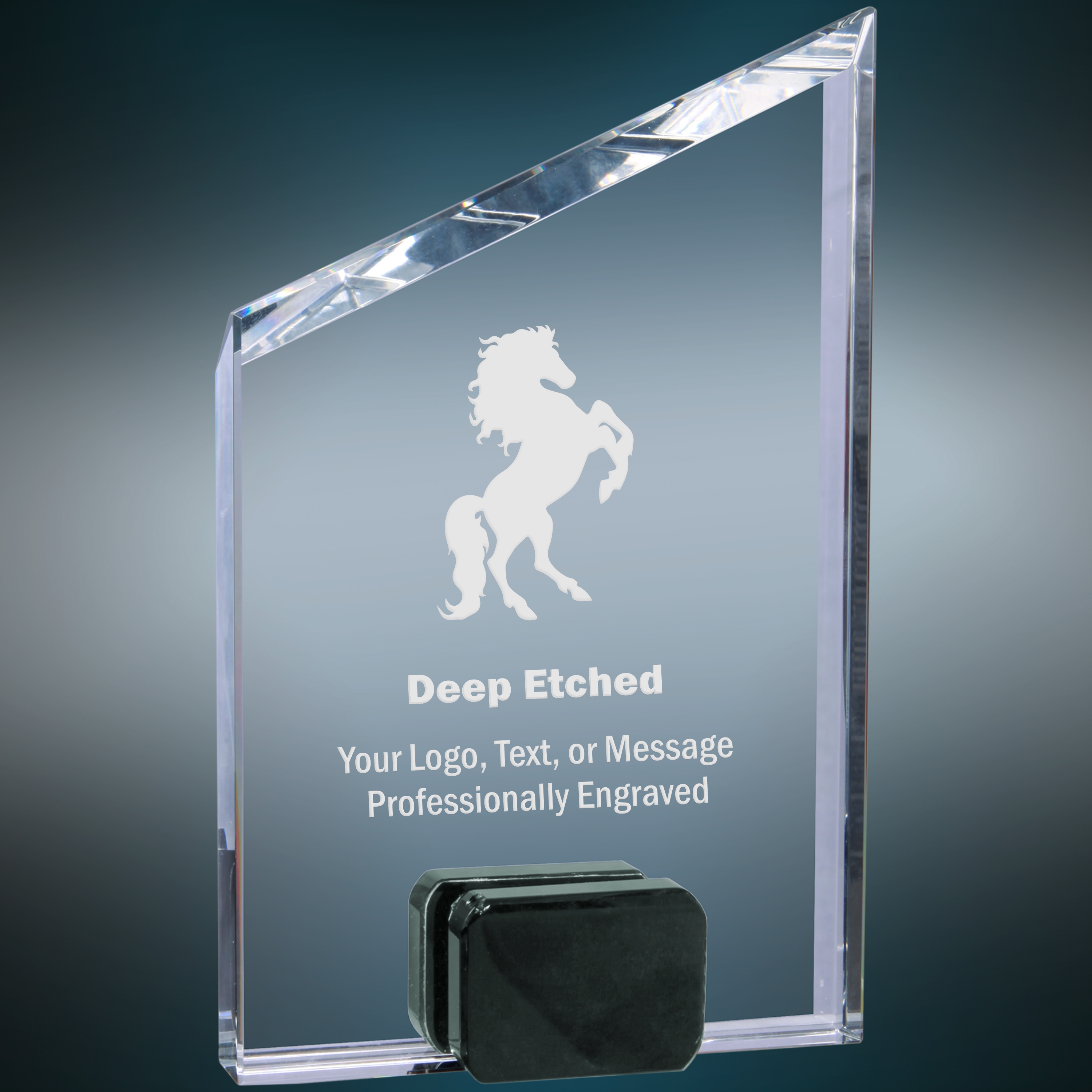 8" Crystal Peak Award with Black Crystal Base