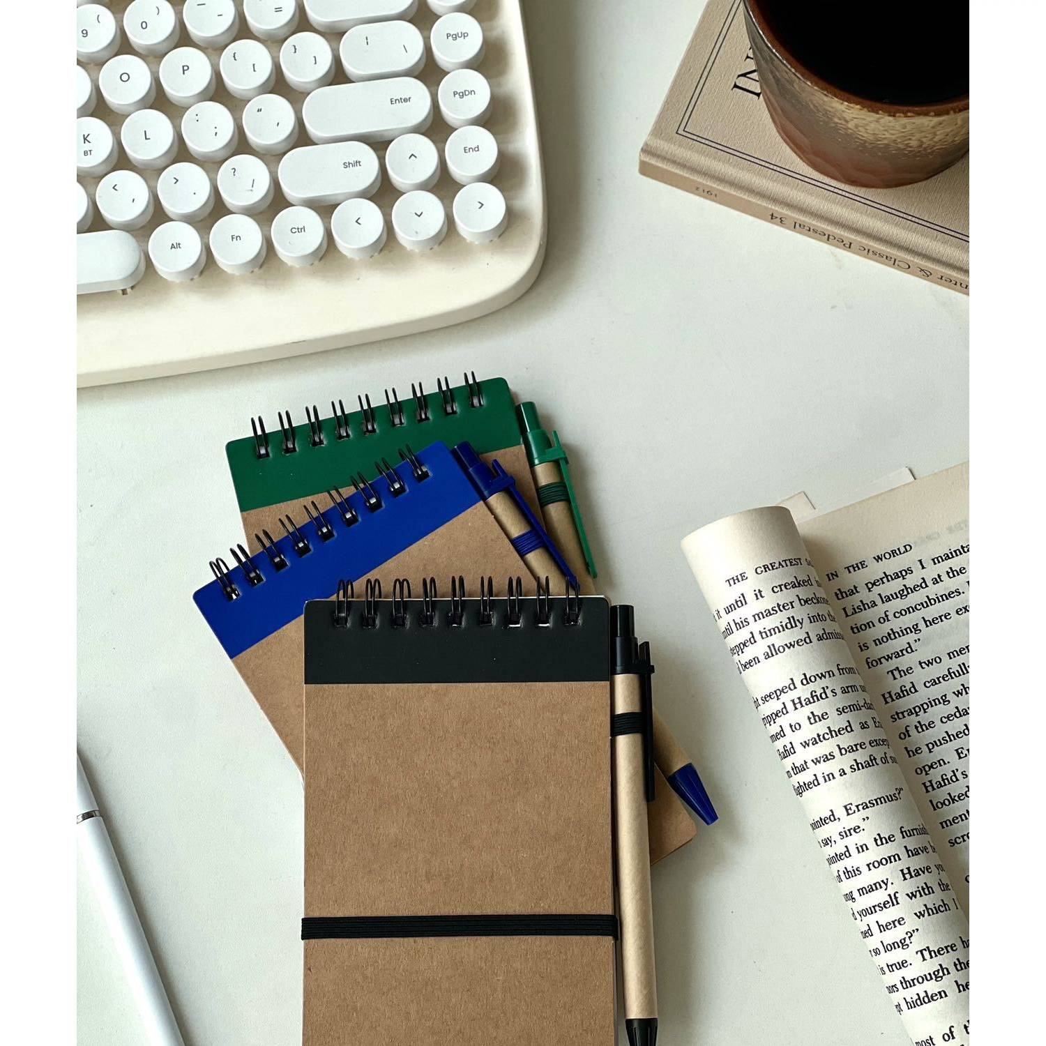 A5 Lined Spiral Notebook w/ Pen 7