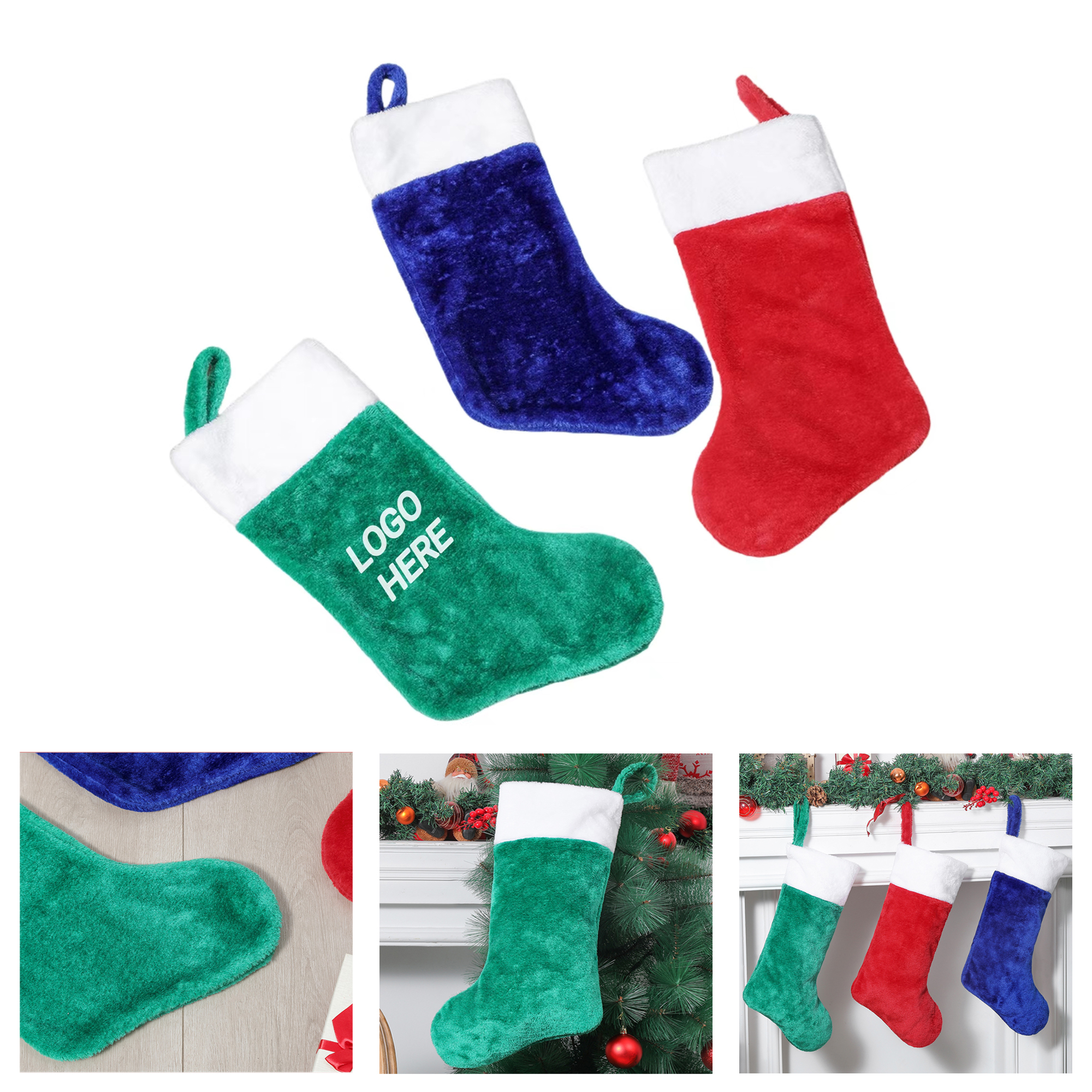 Large Christmas Stocking Ornament 3