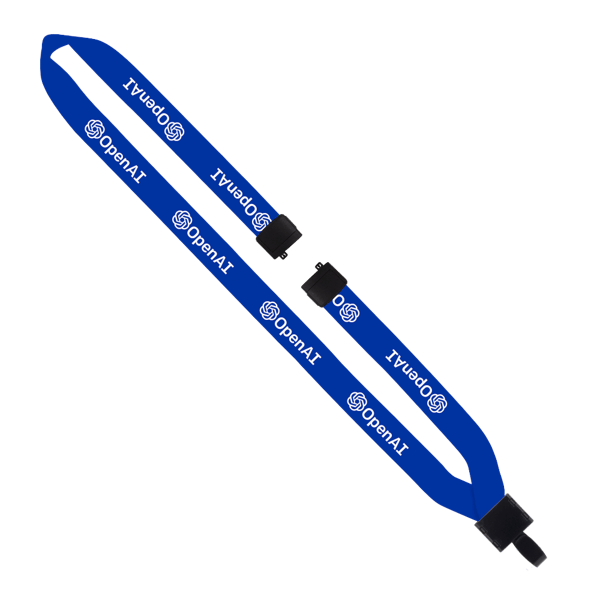 3/4" Polyester Lanyard with Non-Swivel Plastic Hook 25