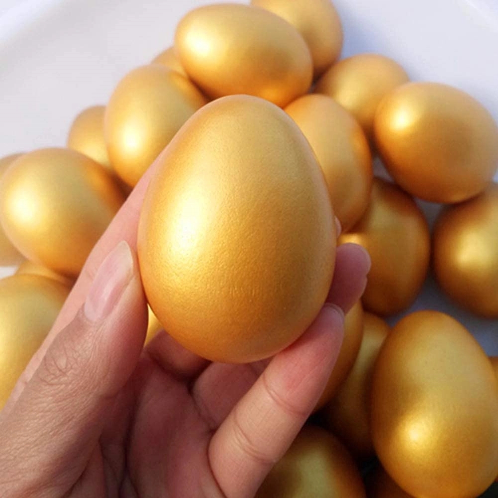 Golden Wooden Egg 3