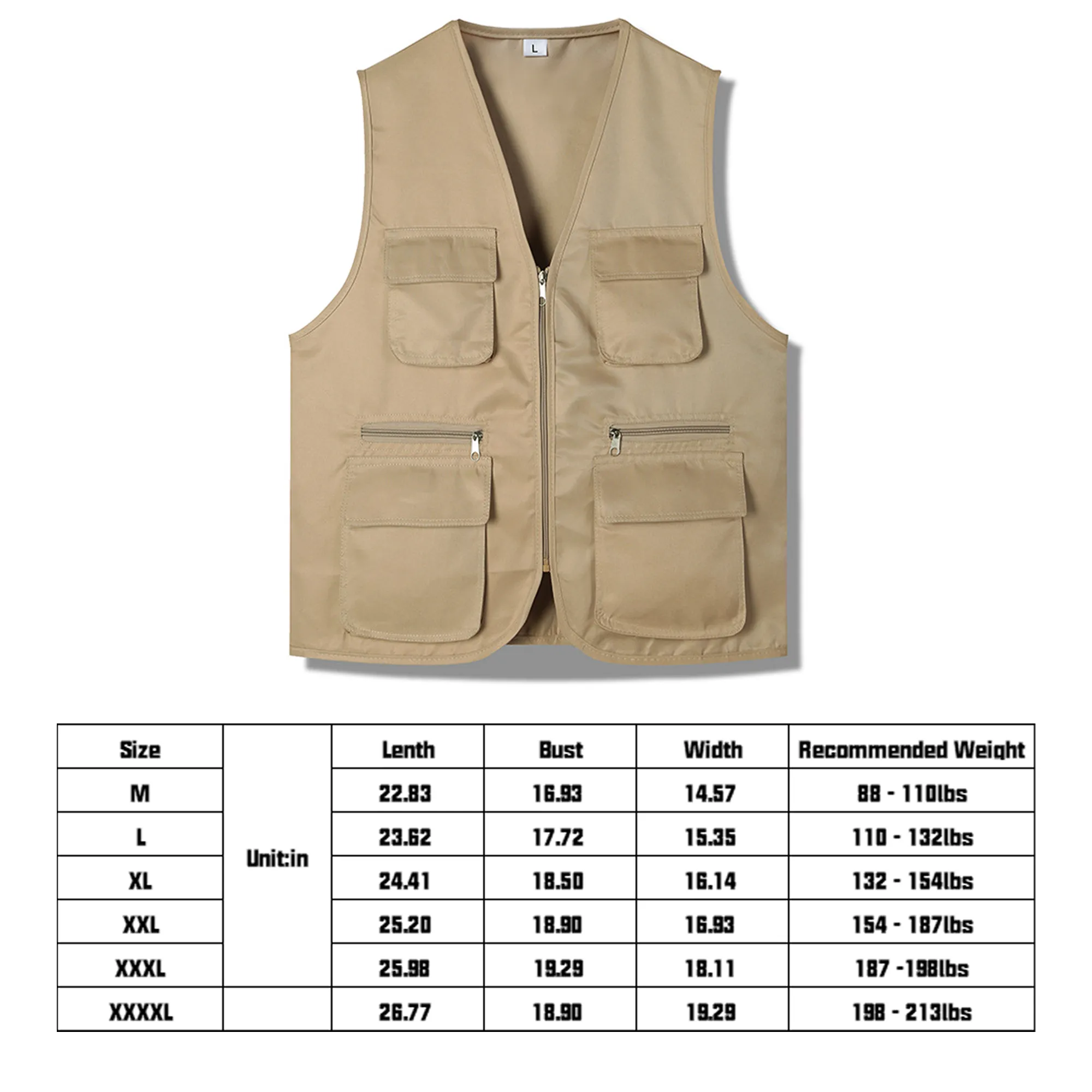 MOQ 20 Multi Pocket Volunteer Work Vest Safety Utility Event 3