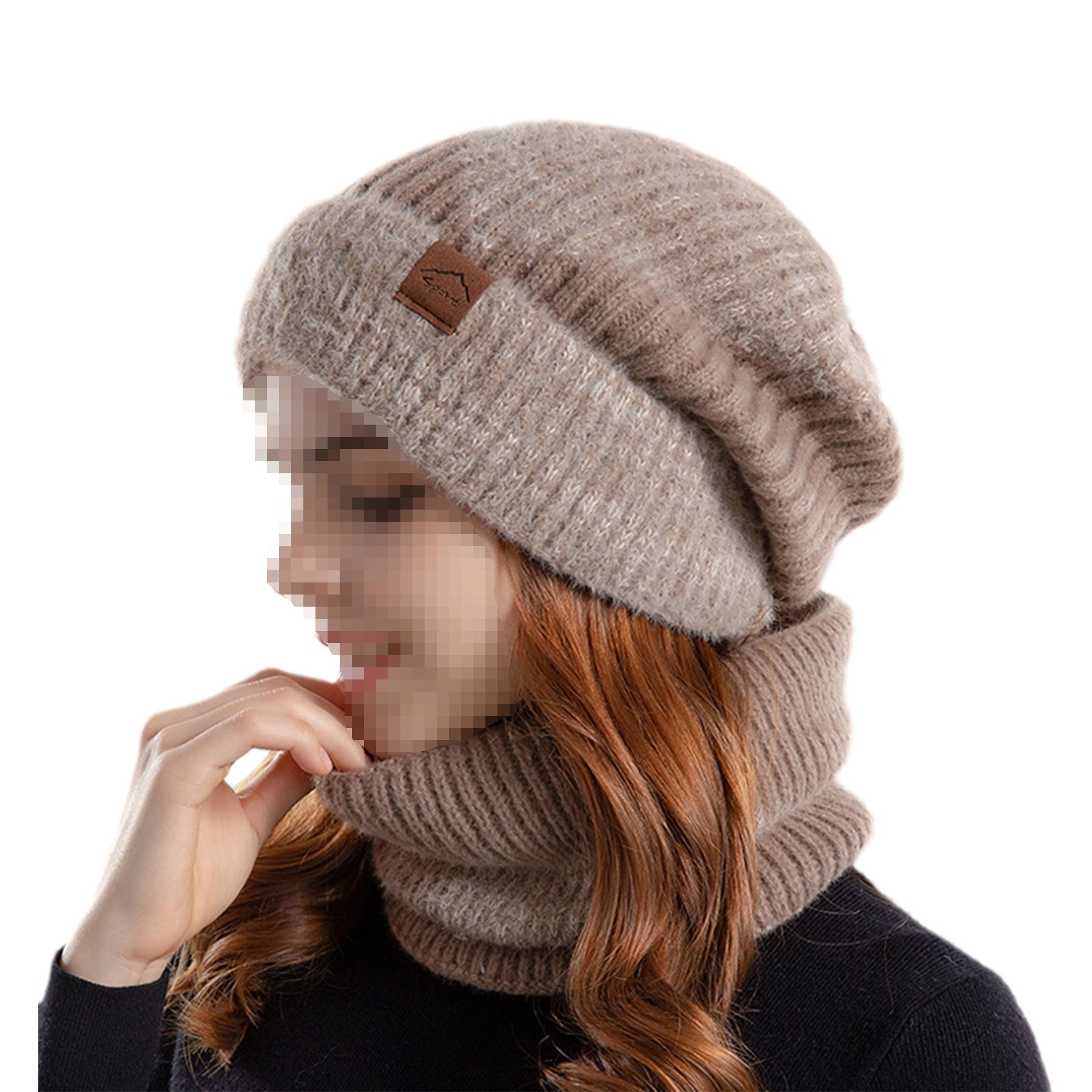 Knit Hat/Neck Warmer Set For Winter Warmth 4