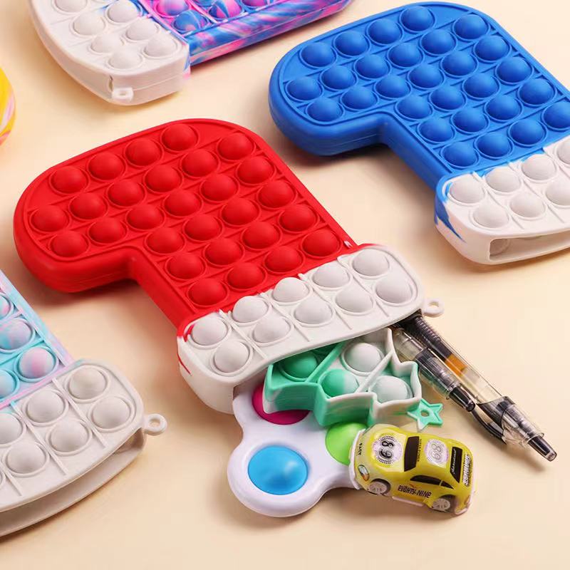 Christmas Sock Old Man Rodent Control Pioneer Versatile Silicone Coin Purse/ Key Chain 6