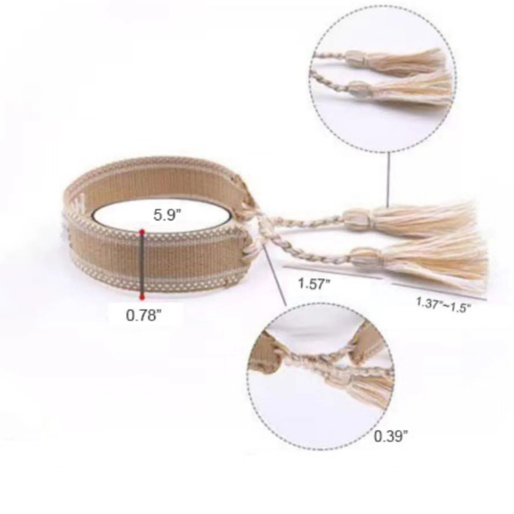 Woven Embroidery Tassel Bracelet 17
