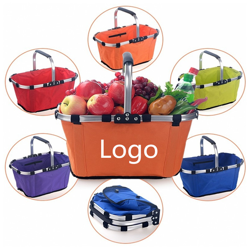Foldable Shopping Basket Collapsible Market Picnic Storage 2