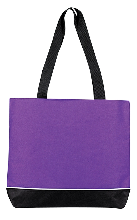 Zipper Shoulder Tote Bag with Full Top Zipper Gusset