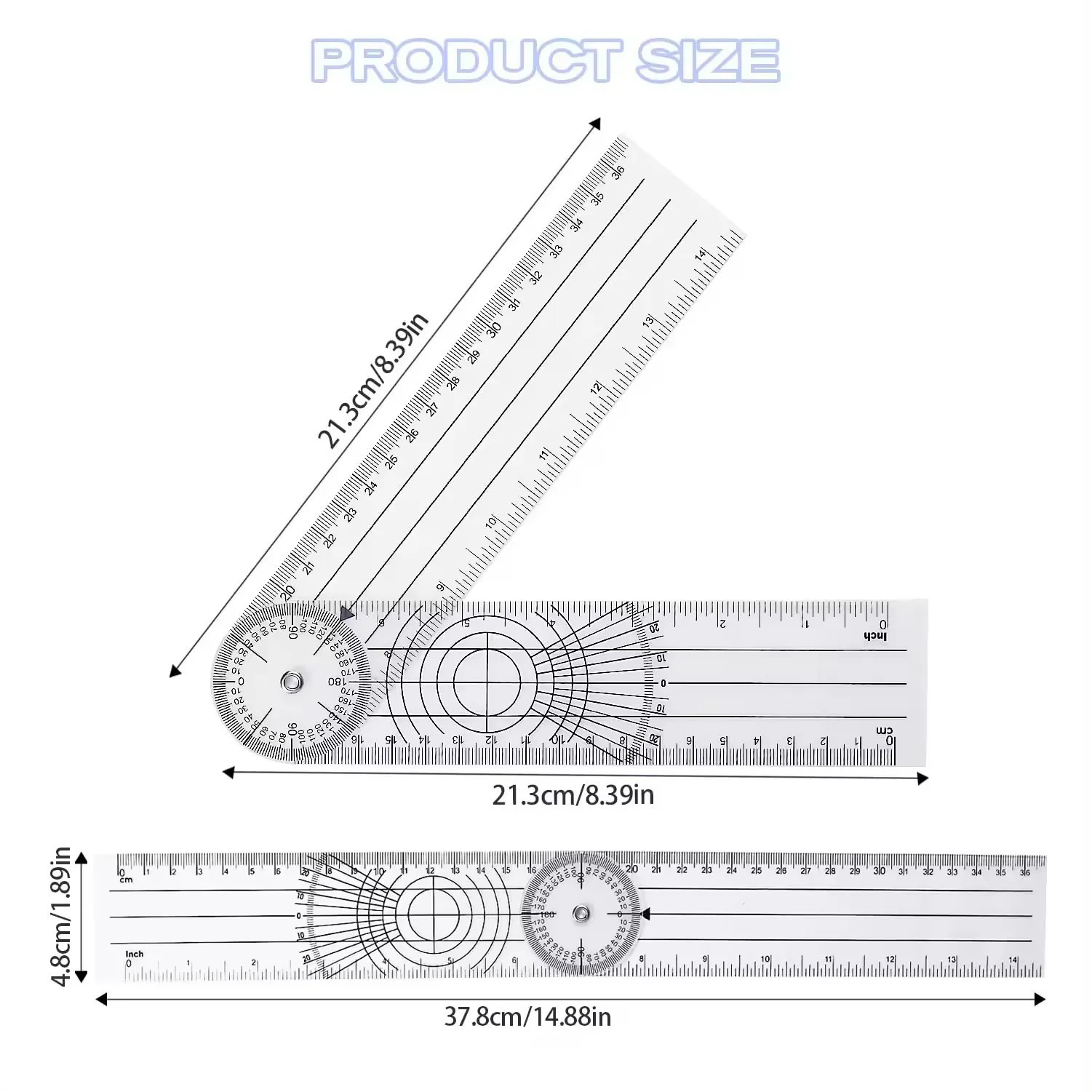 360 Degree Goniometer Ruler 3