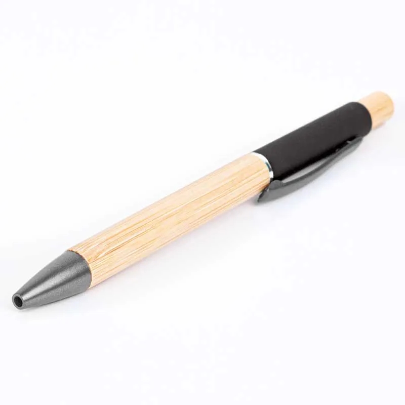 Bamboo Barrel Pen with Gun Metal Clip 18
