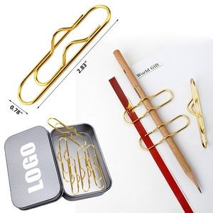 Silver Jumbo Paper Clips Pen Holder In Tin Box 4