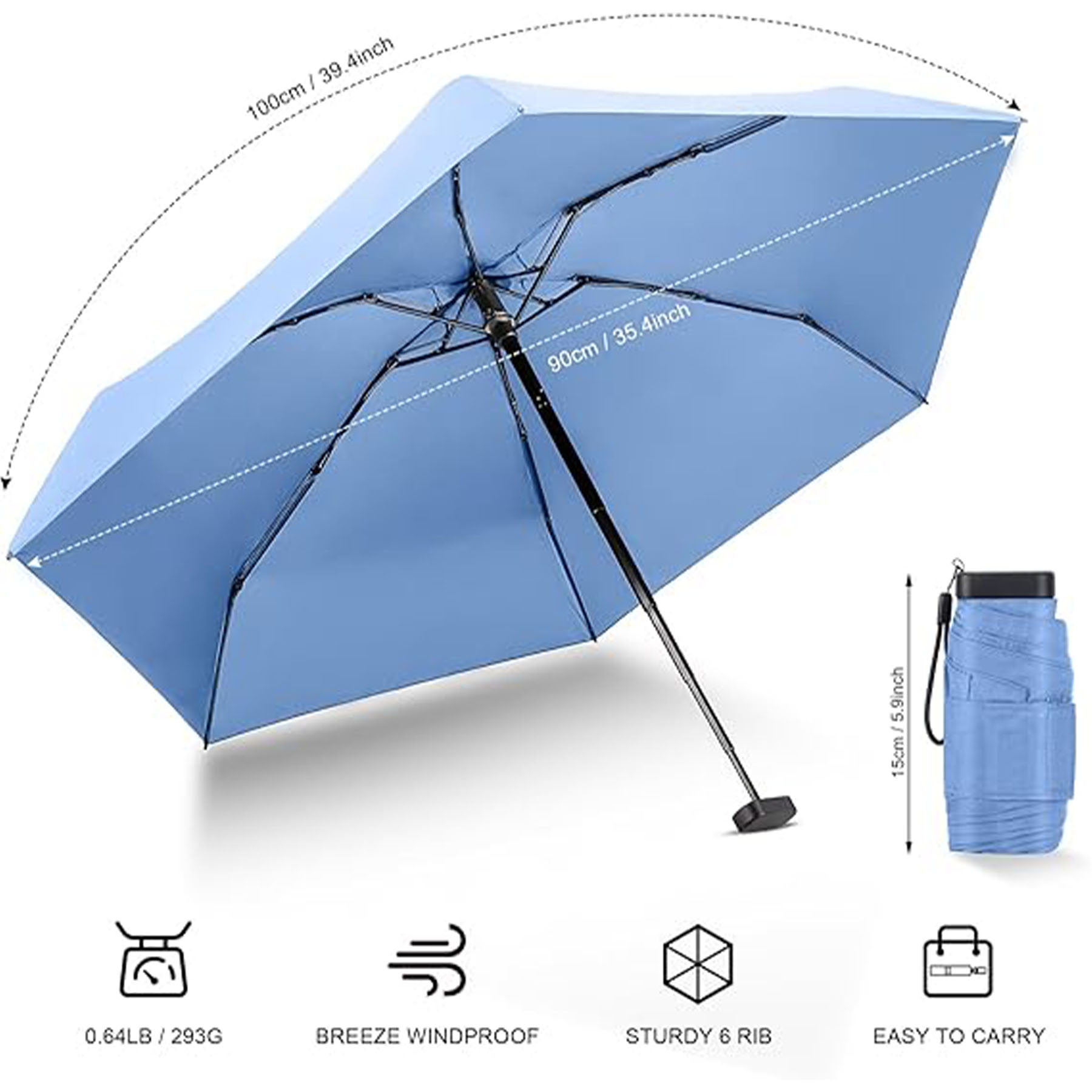 Portable Mini Compact Pocket Umbrella 6