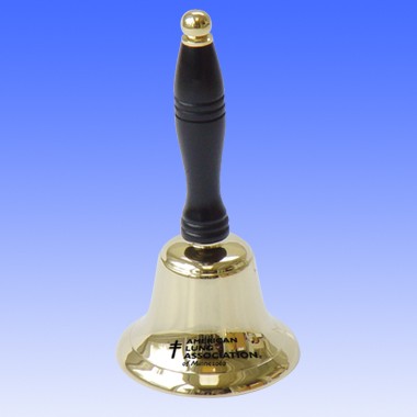4" Brass Bell with wooden handle 2