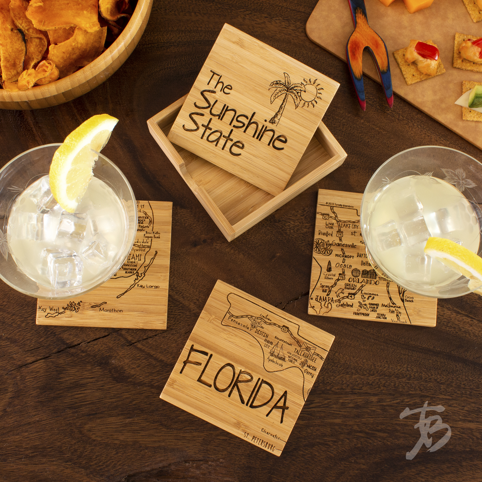 Florida Puzzle Coaster Set 3
