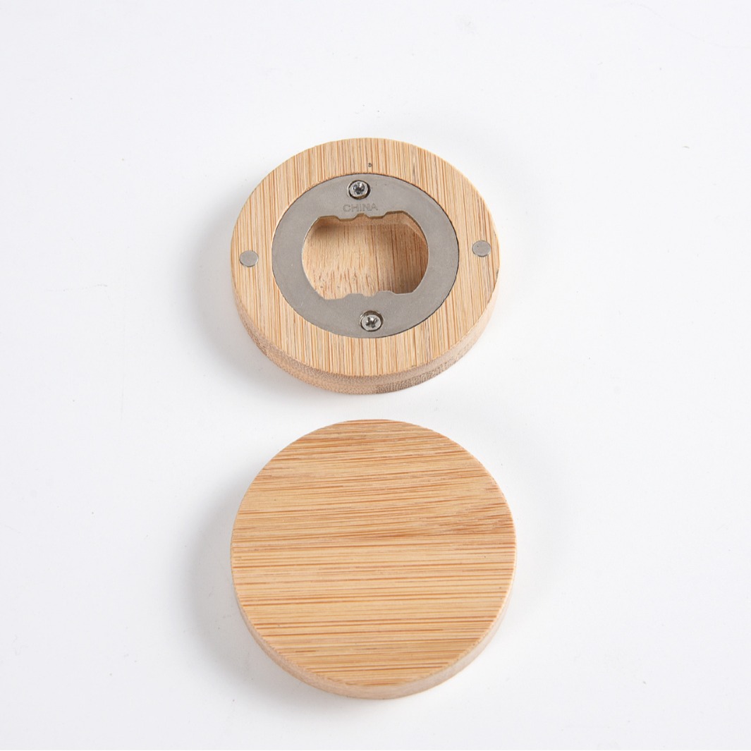 Bamboo Bottle Opener, custom bottle opener with logo imprint 2