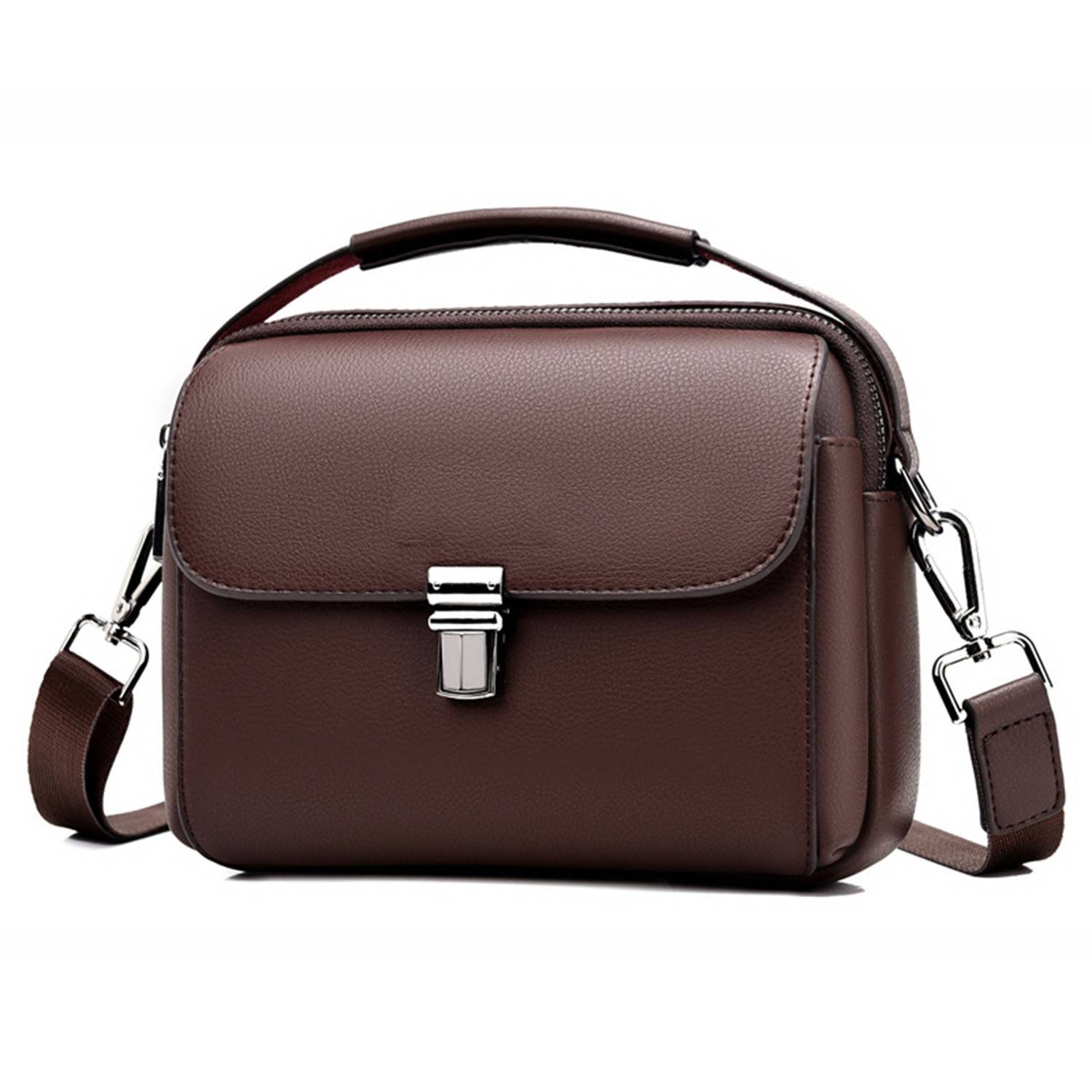 PU Leather Business Briefcase Crossbody Bag 4