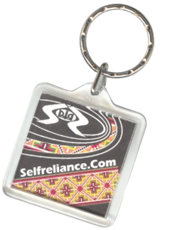 Clear Acrylic Square 2 Sided Key Tag
