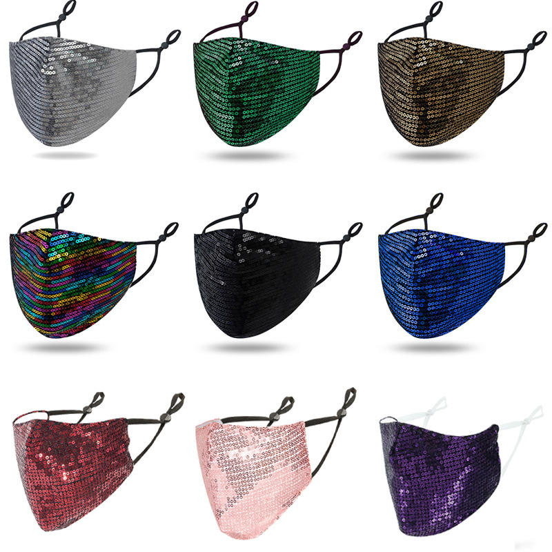 Shiny Face Mask w/ Adjustable Earloop and Interior Filter Pocket 4