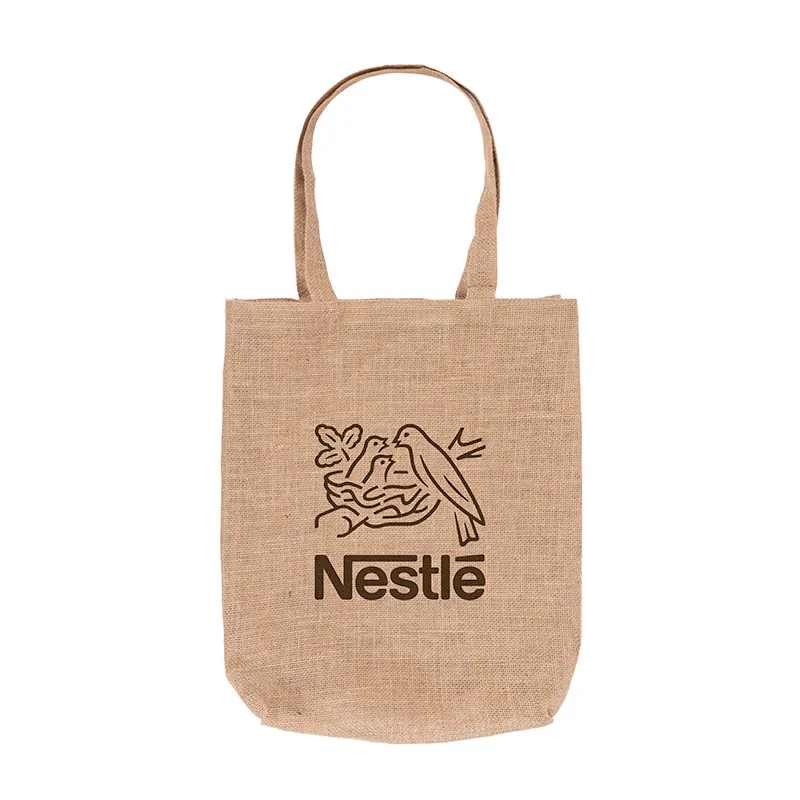 Promotional Jute Tote, custom tote bag with logo imprint 8